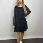 Black chiffon dress