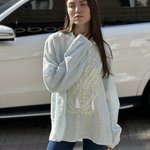 Вишиванка чоловіча лляна блакитна EMBROIDERED GEM