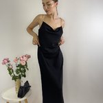 Сукня сатинова чорна Hardy
