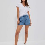 Shorts made of lyocell in the color of jeans Moodo L-SH-4016
